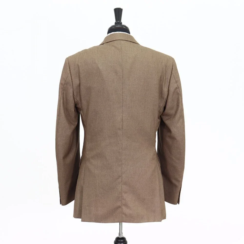 Stafford 42L Brown Solid 2-Button Sport Coat Blazer Jacket G162